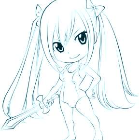 Раскраска Чиби Раскраска Чиби