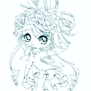 Раскраска Чиби Раскраска Чиби