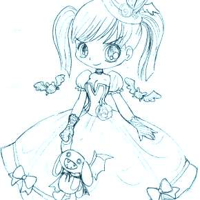 Раскраска Чиби Раскраска Чиби