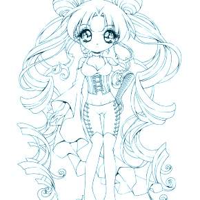 Раскраска Чиби Раскраска Чиби