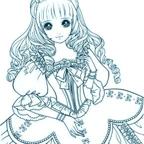 Раскраска Чиби Раскраска Чиби