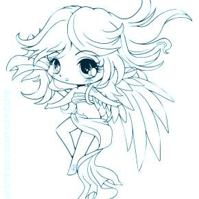 Раскраска Чиби Раскраска Чиби