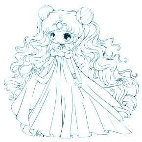 Раскраска Чиби Раскраска Чиби