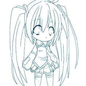 Раскраска Чиби Раскраска Чиби