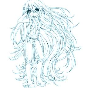 Раскраска Чиби Раскраска Чиби