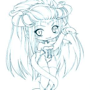 Раскраска Чиби Раскраска Чиби