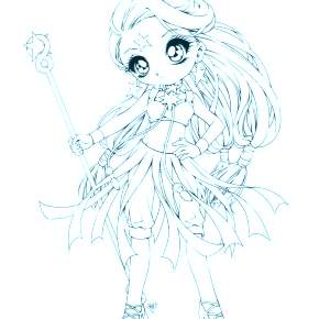 Раскраска Чиби Раскраска Чиби