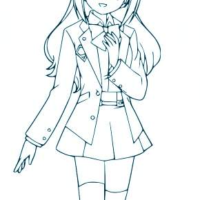 Раскраска Чиби Раскраска Чиби