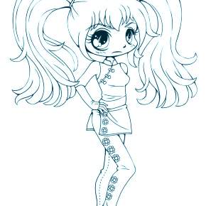 Раскраска Чиби Раскраска Чиби