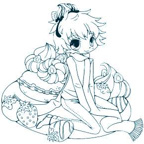 Раскраска Чиби Раскраска Чиби