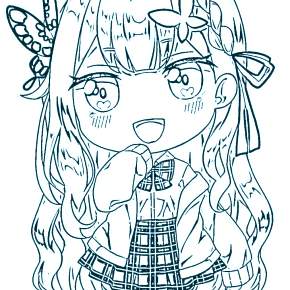 Раскраска Чиби Раскраска Чиби