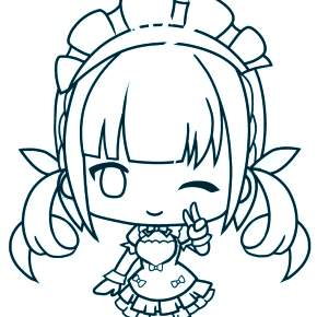 Раскраска Чиби Раскраска Чиби