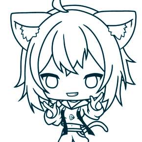 Раскраска Чиби Раскраска Чиби