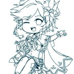 Раскраска Чиби Раскраска Чиби