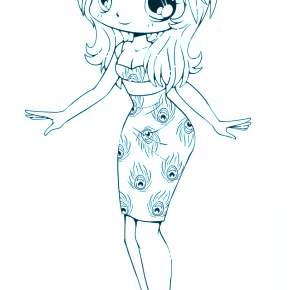 Раскраска Чиби Раскраска Чиби