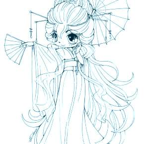 Раскраска Чиби Раскраска Чиби