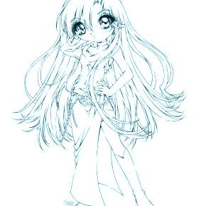 Раскраска Чиби Раскраска Чиби