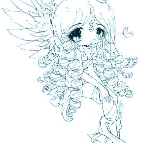 Раскраска Чиби Раскраска Чиби