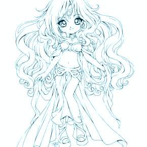 Раскраска Чиби Раскраска Чиби