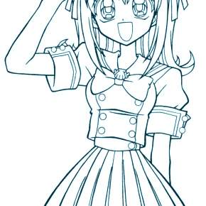 Раскраска Чиби Раскраска Чиби