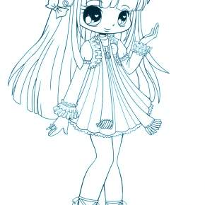 Раскраска Чиби Раскраска Чиби