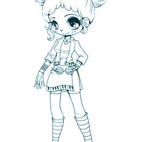 Раскраска Чиби Раскраска Чиби