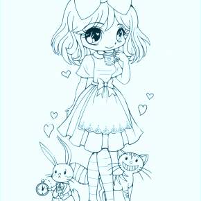 Раскраска Чиби Раскраска Чиби