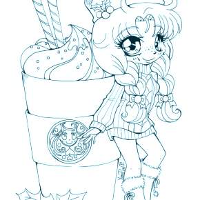 Раскраска Чиби Раскраска Чиби