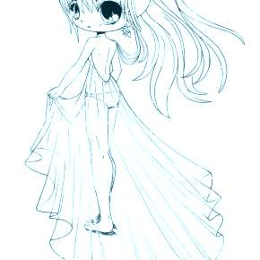 Раскраска Чиби Раскраска Чиби