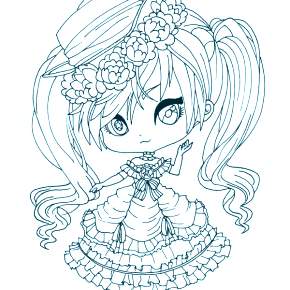 Раскраска Чиби Раскраска Чиби