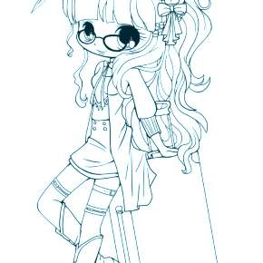 Раскраска Чиби Раскраска Чиби