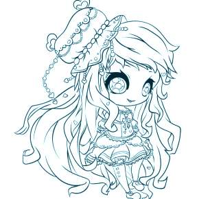 Раскраска Чиби Раскраска Чиби