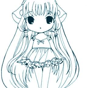 Раскраска Чиби Раскраска Чиби