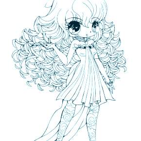 Раскраска Чиби Раскраска Чиби