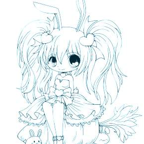 Раскраска Чиби Раскраска Чиби