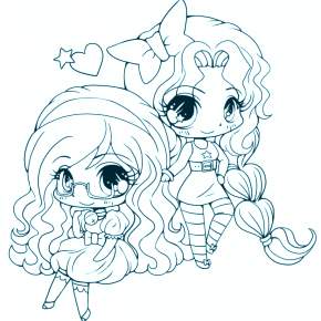 Раскраска Чиби Раскраска Чиби