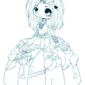 Раскраска Чиби Раскраска Чиби