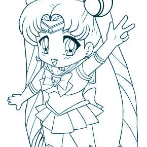 Раскраска Чиби Раскраска Чиби