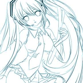 Раскраска Чиби Раскраска Чиби