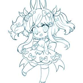 Раскраска Чиби Раскраска Чиби