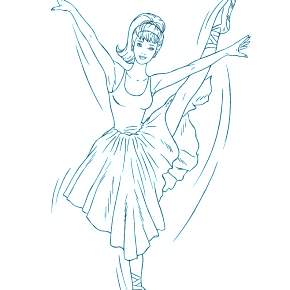 Раскраска Балерина Раскраска Балерина