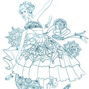 Раскраска Балерина Раскраска Балерина