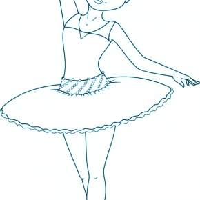 Раскраска Балерина Раскраска Балерина