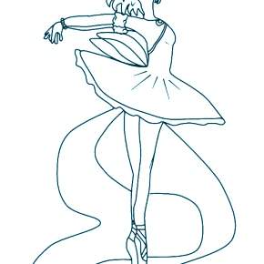Раскраска Балерина Раскраска Балерина