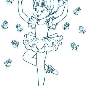 Раскраска Балерина Раскраска Балерина