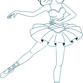 Раскраска Балерина Раскраска Балерина