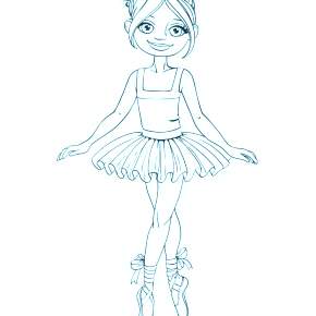 Раскраска Балерина Раскраска Балерина