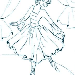 Раскраска Балерина Раскраска Балерина