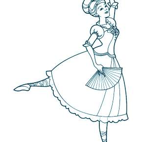 Раскраска Балерина Раскраска Балерина