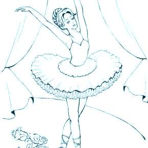 Раскраска Балерина Раскраска Балерина
